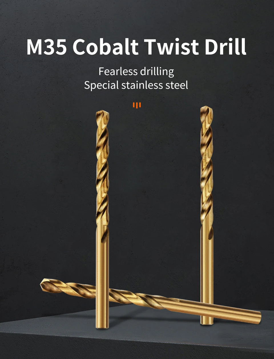 Cobalt HSS M35 Twist Drill Bit Set for Metal & Stainless Steel