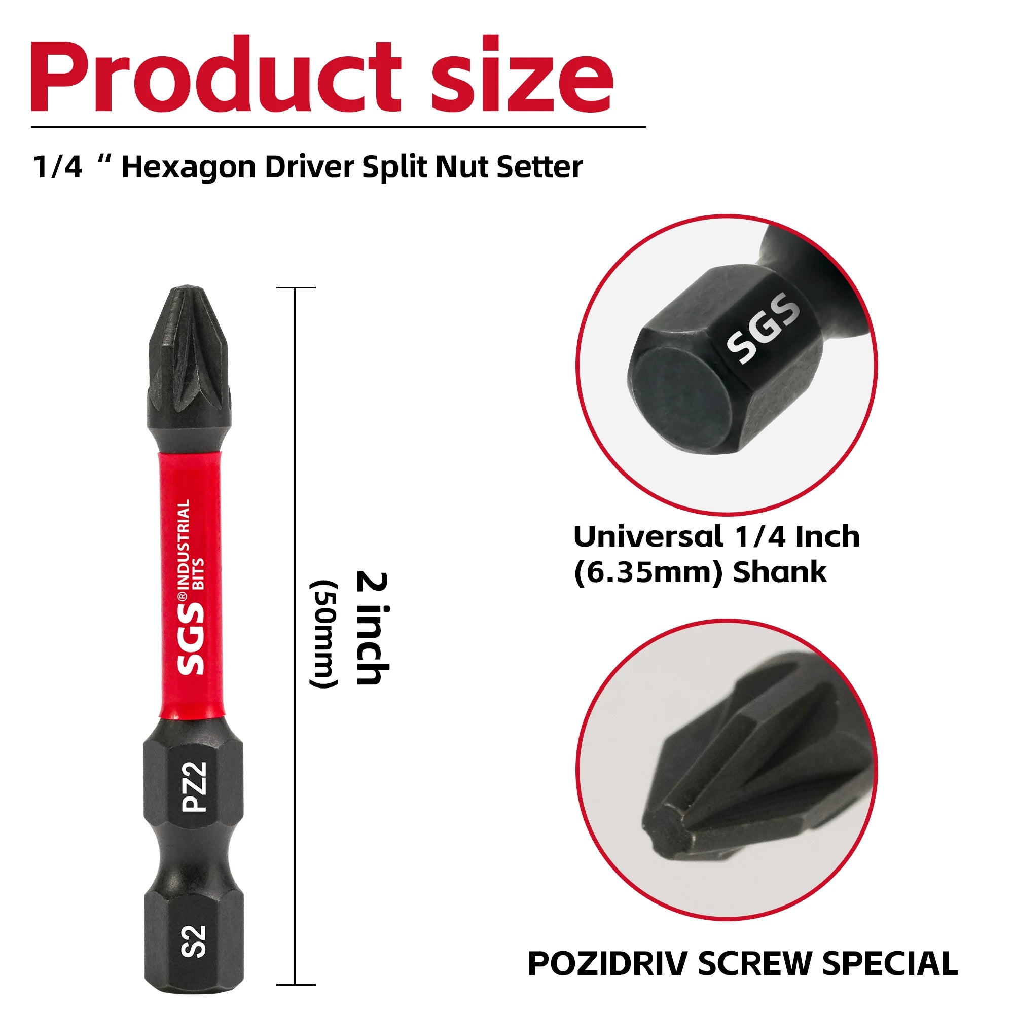 10/20 Pieces of Strong Magnetic Impact-Resistant Pz2 Screwdriver Bit Set, 50mm S2 Steel, Non-Slip High Hardness Tip, Special Tools for Home Renovation/Decoration