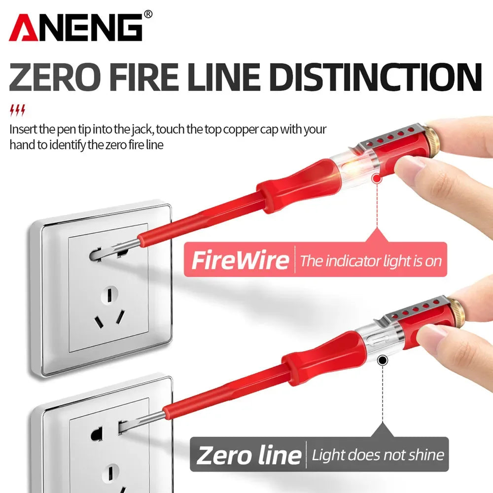 ANENG B07 Word Screwdriver Tester Detective Voltage Meter Detector Electric Teste Pen Detector Test Mini Electricity Instrument