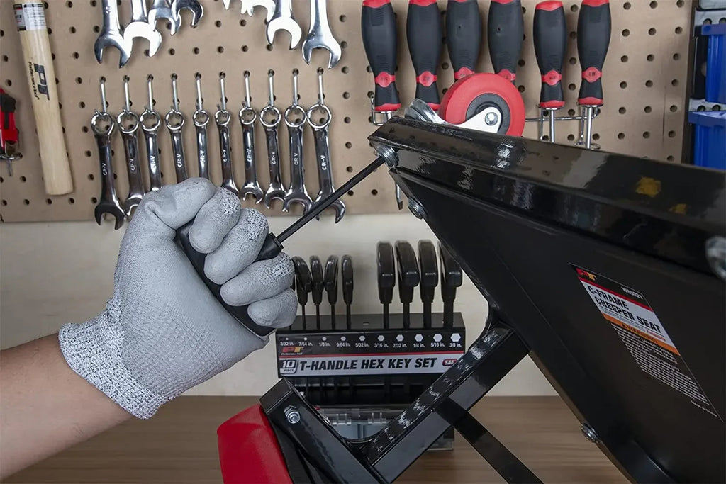 high-strength steel hex key set with stand UK