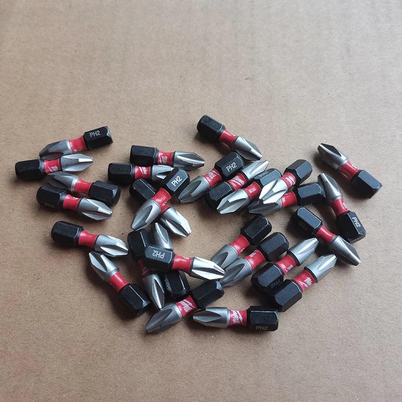 Milwaukee Original PH2 Drill Bits 63.5mm – High-Speed Steel Screwdriver Heads with Magnetism