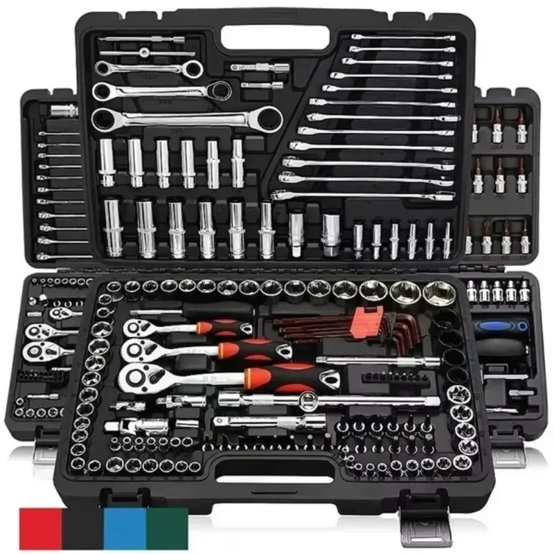 53pc/46pc Car Repair Tool Kit 1/4-Inch Socket Set Car Repair Tool Ratchet Torque Wrench Combo Auto Repairing Set Mechanic Tools