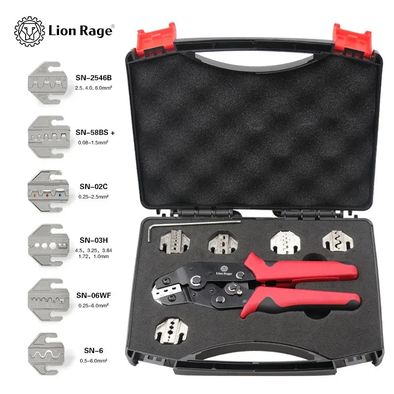 6 In 1 Crimping pliers SN-58B 5 jaw kit for 2.8 4.8 6.3 VH2.54 3.96 2510/tube/insuated terminals electrical clamp tools