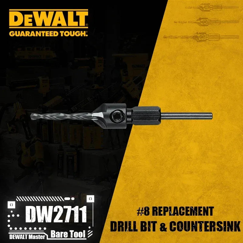 DEWALT #6, #8, #10 Replacement Drill Bits & Countersink – DW2710/DW2711/DW2712 for DW2700/DW2701/DW2702