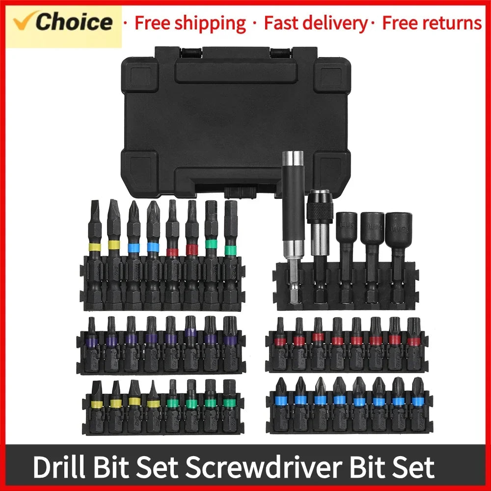 15PCS Drill Bit Set Screwdriver Bit Set Impact Driver Bit Set for Wood, Metal Steel and Security Screwdriver Bits for Power Tool