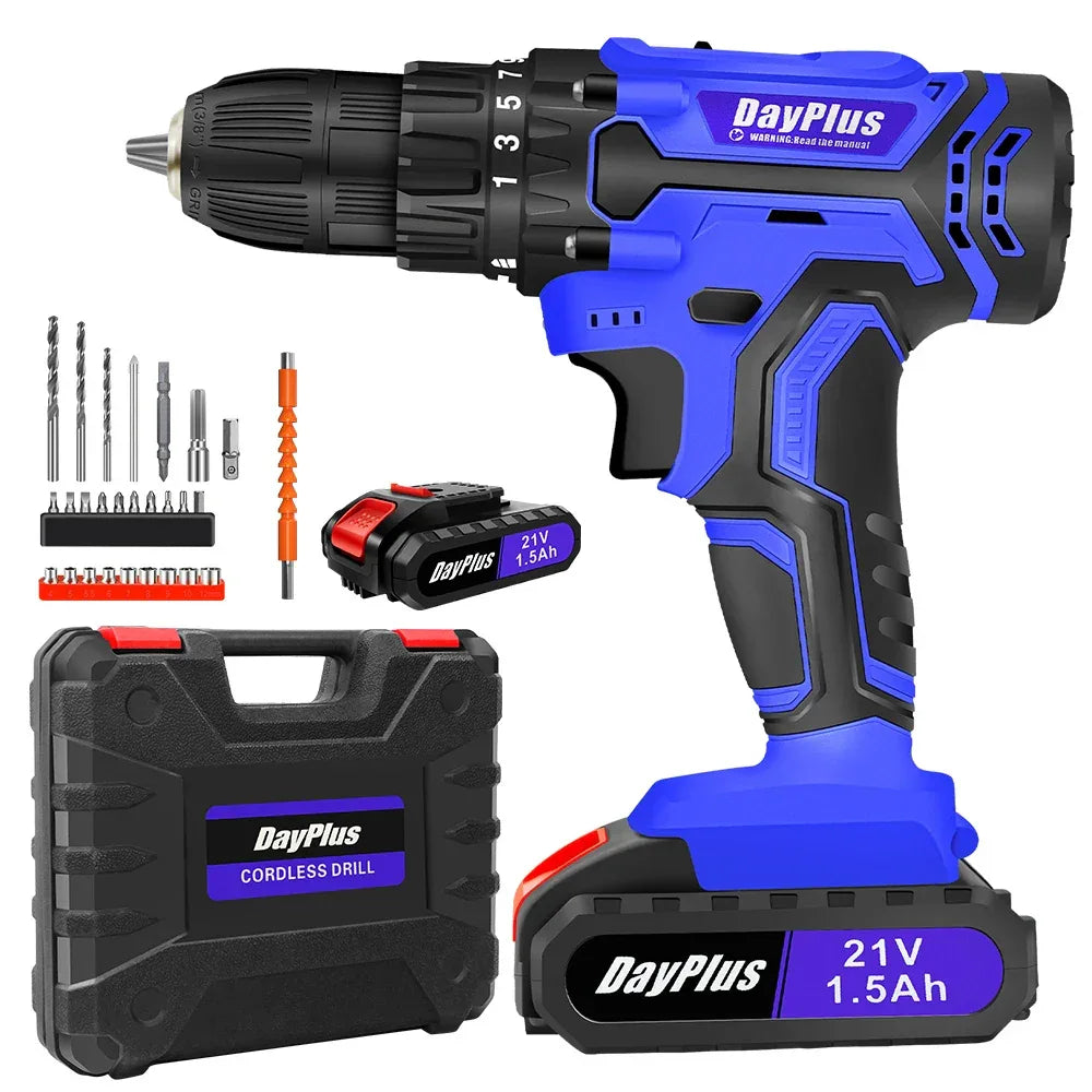 Cordless Drill & Electric Screwdriver Kit – 45Nm DIY Home & Garden UK