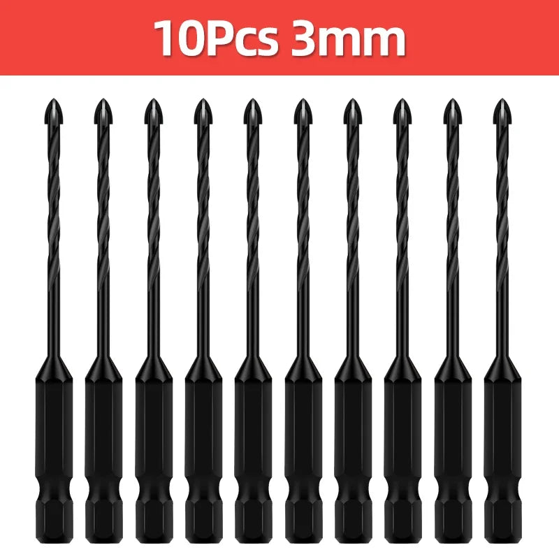 Tungsten Carbide Tile & Glass Drill Bit Set (3–12mm)