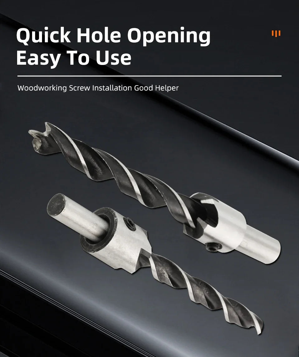 HSS Countersink Drill Bit Set 3mm–10mm – Woodworking Chamfer & Pilot Hole Bits