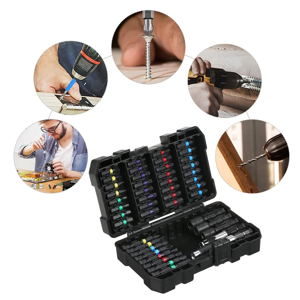 15PCS Drill Bit Set Screwdriver Bit Set Impact Driver Bit Set for Wood, Metal Steel and Security Screwdriver Bits for Power Tool