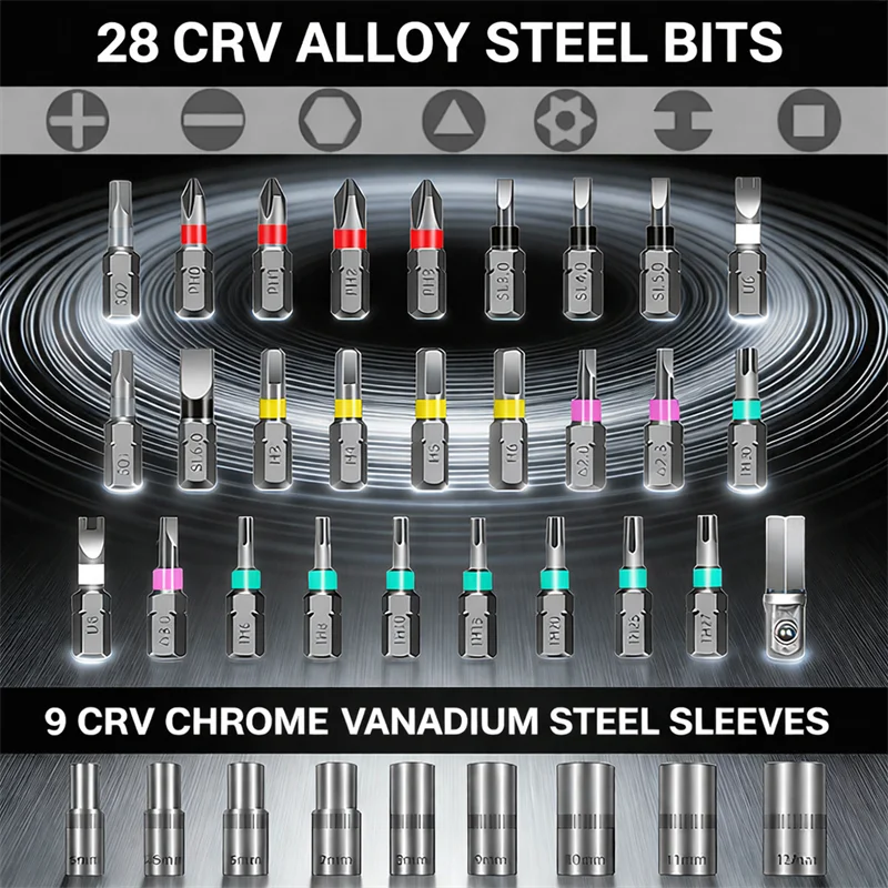 2026 New Ratchet Screwdriver Set Magnetic Wrench Semi-automatic Multi-purpose Sleeve Toolbox Bicycle Repair Tools DIY Tools Kit