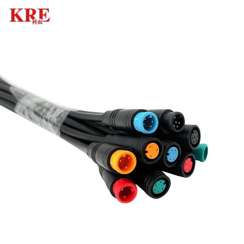 5/10/100 Set M6 M8 2 3 4 5 6 Pin Julet Electric Butt Plug Connector Wiring Line Scooter Brake Cable Pluger Signal Sensor 20CM