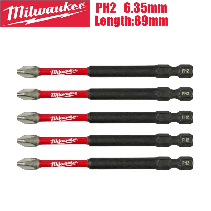 Milwaukee PH2 89mm Impact Drill Bits 5PCS – High-Speed Steel Wood & Metal