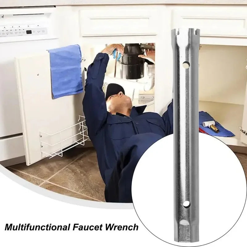 23-27mm 34-40mm Pipe Spanner Socket Wrench Double Ended Sink Faucet Drain Wrenches Spark-Plug Plumbing Car Repair Hand Tools