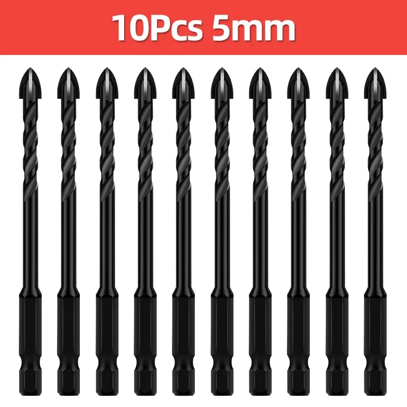Tungsten Carbide Tile & Glass Drill Bit Set (3–12mm)
