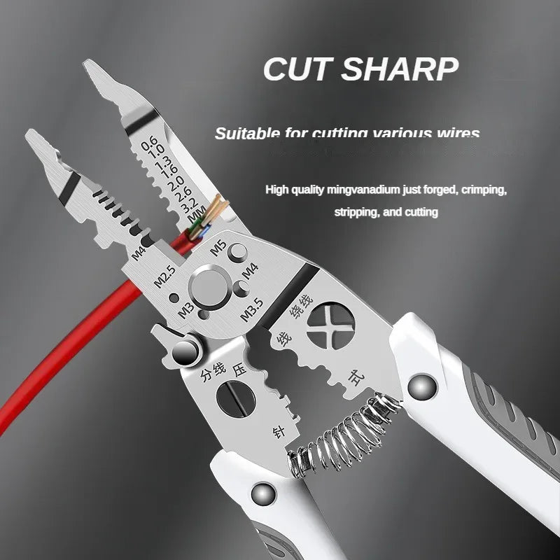 Electrician Wire Stripper & Cable Cutter – Multifunctional Crimping Pliers UK