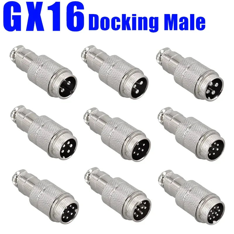 5pcs GX12 GX16 GX20 2 3 4 5 6 7 8 9 10 12 14 15 Pin Docking Aviation Plug Socket Circular Connector