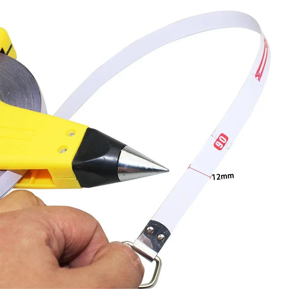 30M 50M 100M Retractable Metric Tape Open Reel Long Steel Tape Measure Measuring Ruler Woodworking Tools