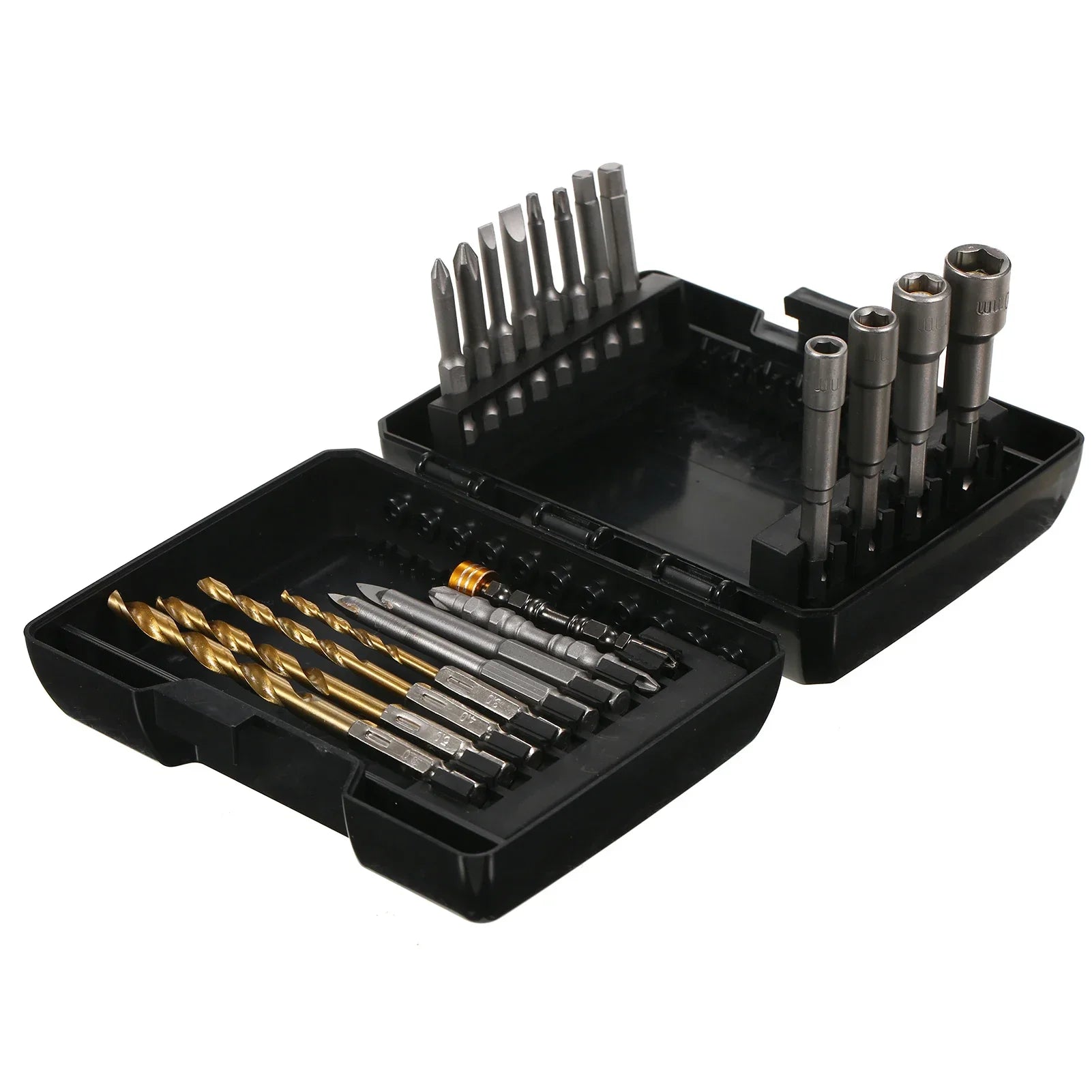 15PCS Drill Bit Set Screwdriver Bit Set Impact Driver Bit Set for Wood, Metal Steel and Security Screwdriver Bits for Power Tool