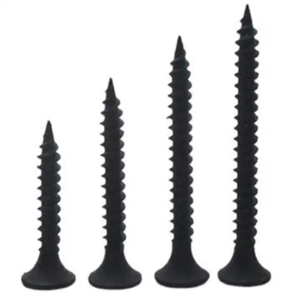 1 box/0.5kg lot drywall screw Cross Countersunk Flat Head Self-tapping Screw M3.5 Black Carbon Steel Phillips woodworking screw