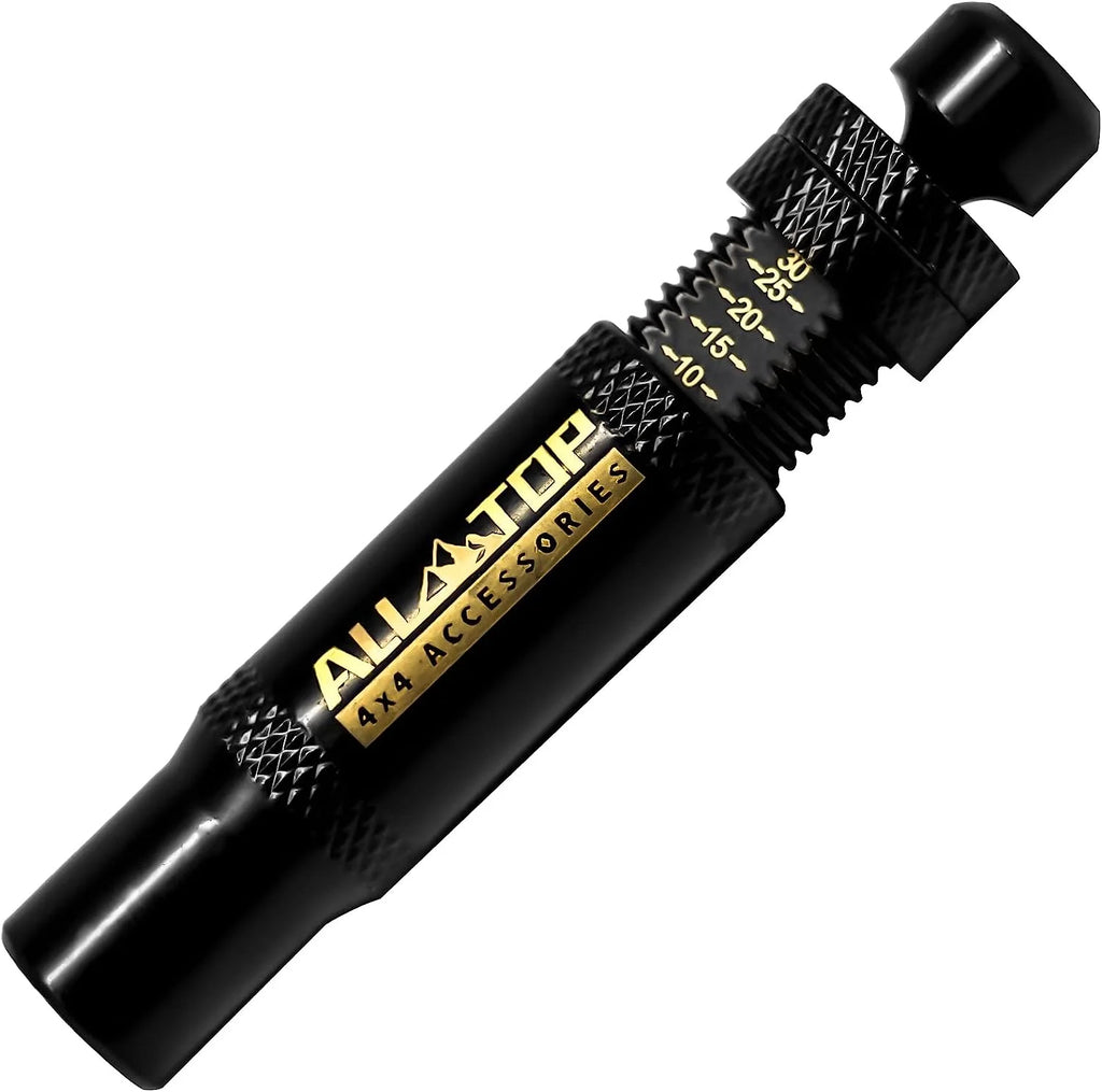 (10-30 PSI) 4 PCS Adjustable Auto-Stop Tire Deflator Valve Kit  4x4 Screw-on Tyre Air Down Tool for Vehicles Motorcycle Offroad