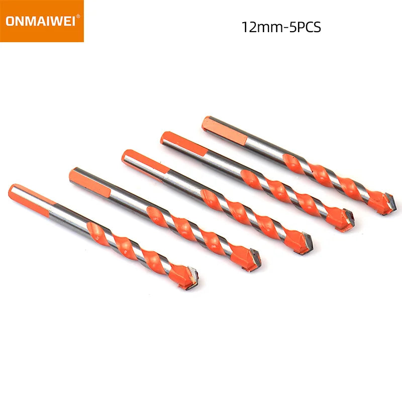 3-12mm Threaded Triangle Tungsten Steel Wall Tile Concrete Drilling Bit Household Marble Overlord Diamond Hand Electric Drill