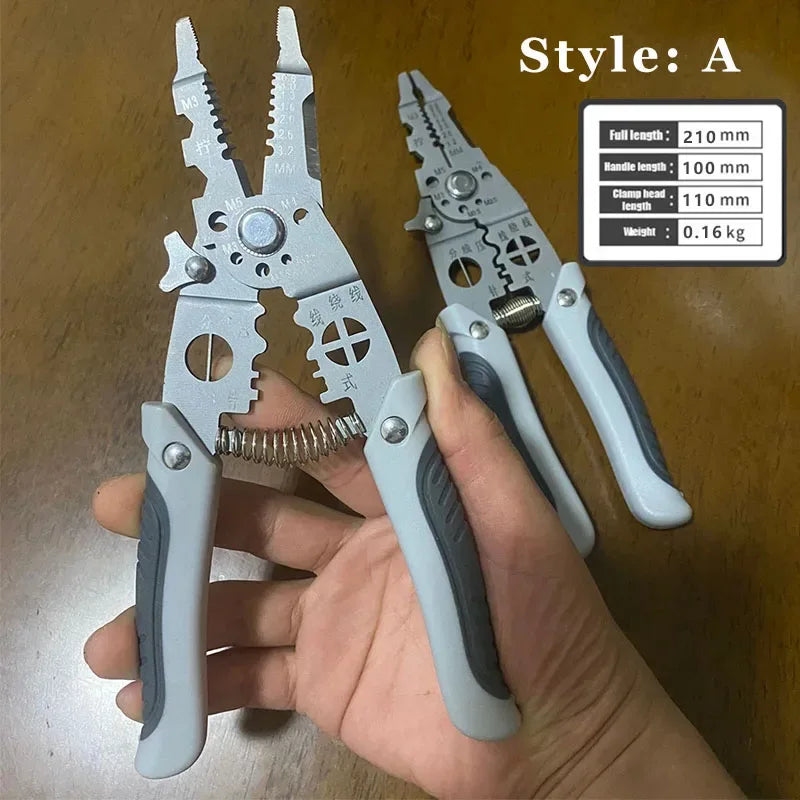 Electrician Wire Stripper & Cable Cutter – Multifunctional Crimping Pliers UK