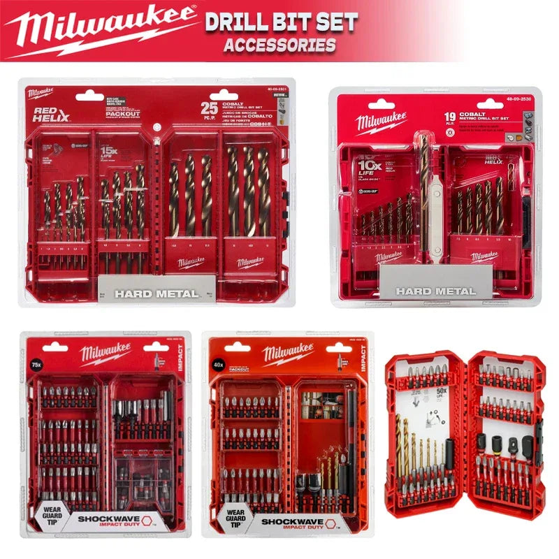 Milwaukee Driver Bit Drill Set – 4932492004, 48-32-4013, 48-89-2531, 48-89-4860, 4932492008, 48-89-2530