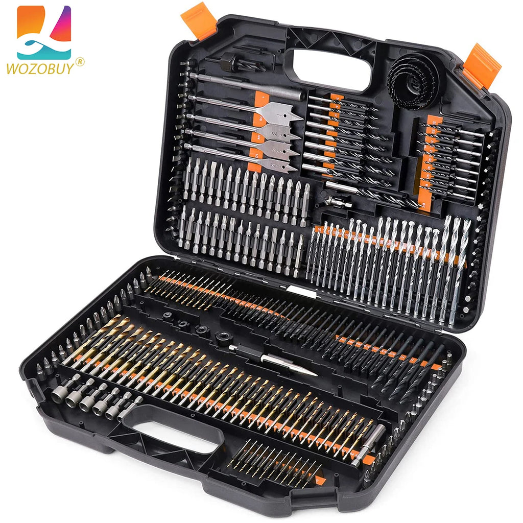246PCS HSS Drill Bit Set – Wood, Masonry & Metal Drilling Kit