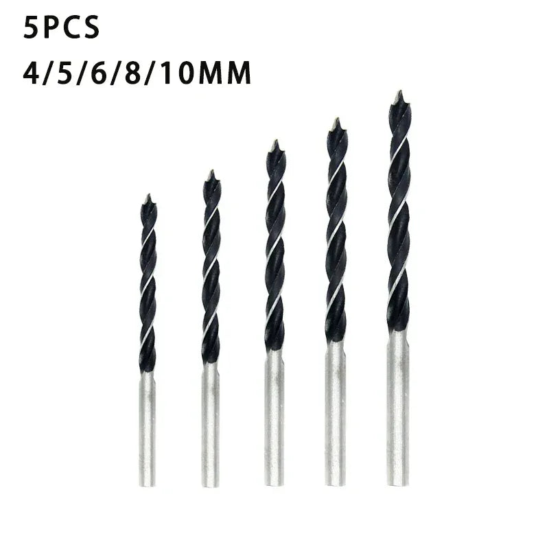 3/5pcs 3 4 5 6 7 8 10mm Quick Change Metal Tools 1/4" Hex Shank Wood HCS Drill Bit Set Round handle