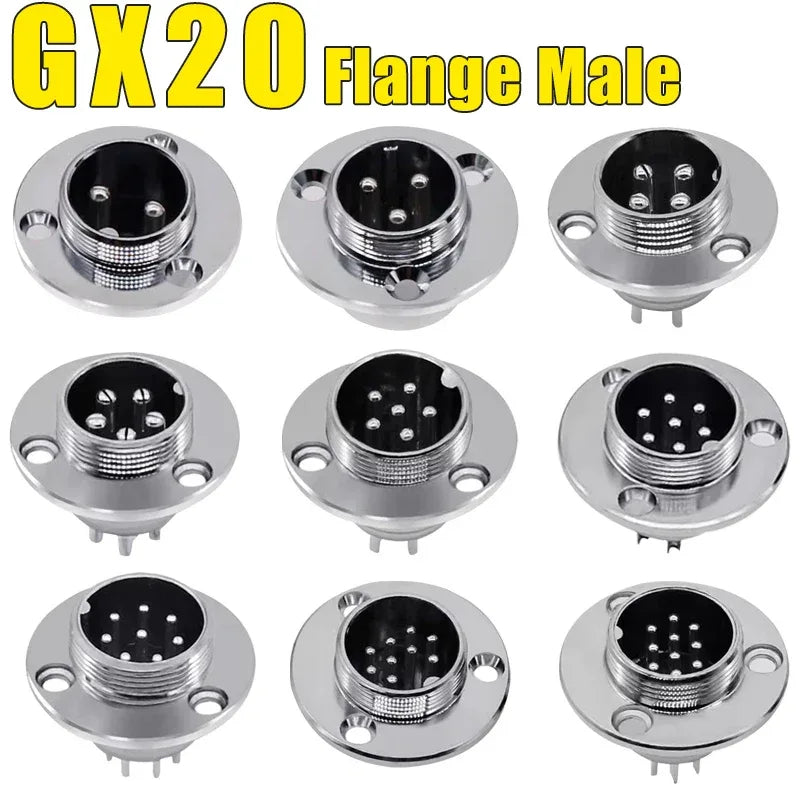 5pcs GX12 GX16 GX20 2 3 4 5 6 7 8 9 10 12 14 15 Pin Docking Aviation Plug Socket Circular Connector