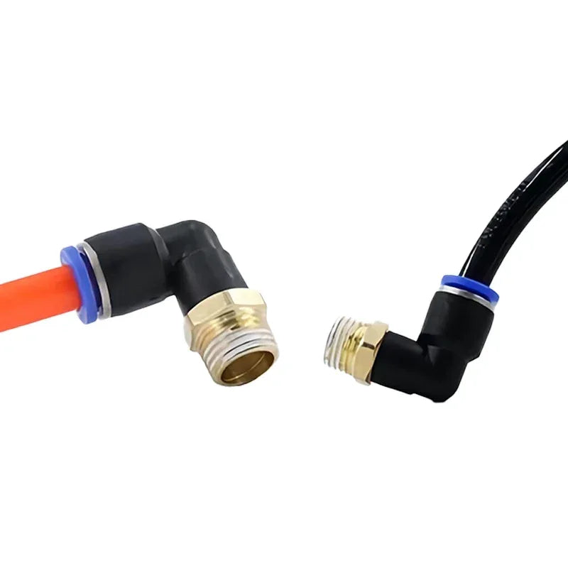 5Pcs SL Water Air Hose Pneumatic Air Connector 1/8 "1/4" 3/8 "1/2" Male Thread Elbow Pneumatic Fitting 4/6/8/10/12mm