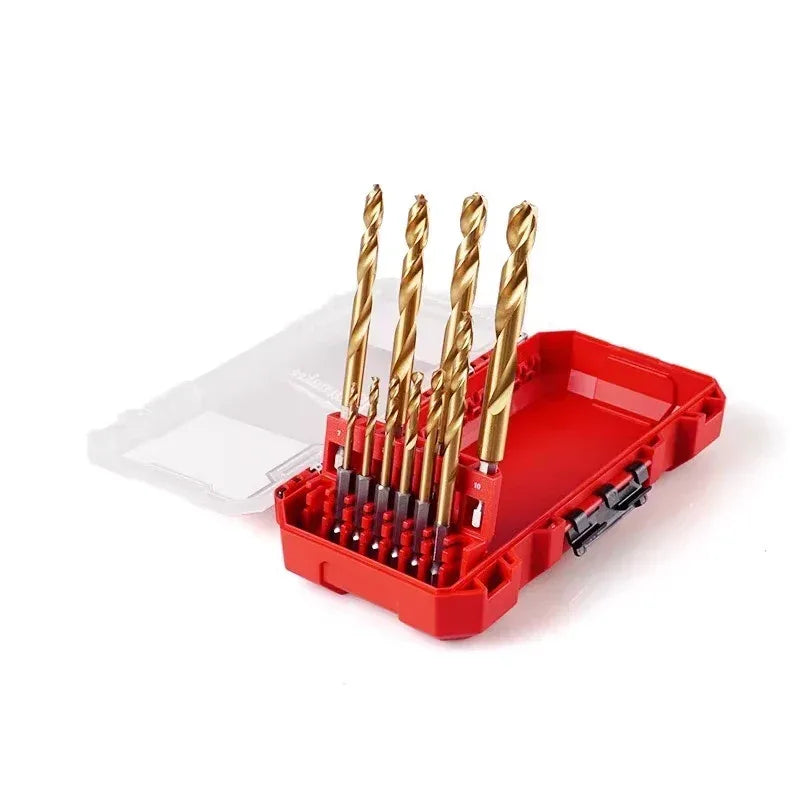 Milwaukee 48-89-4859 10PC SHOCKWAVE RED HELIX Titanium Metric Drill Bit Set – Impact Duty