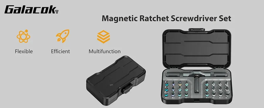 24 In 1 Multi-purpose Ratchet Wrench Screwdriver Set Magnetic Bits Tools Set DIY Household Repair Tool Precision Hand Tools Work