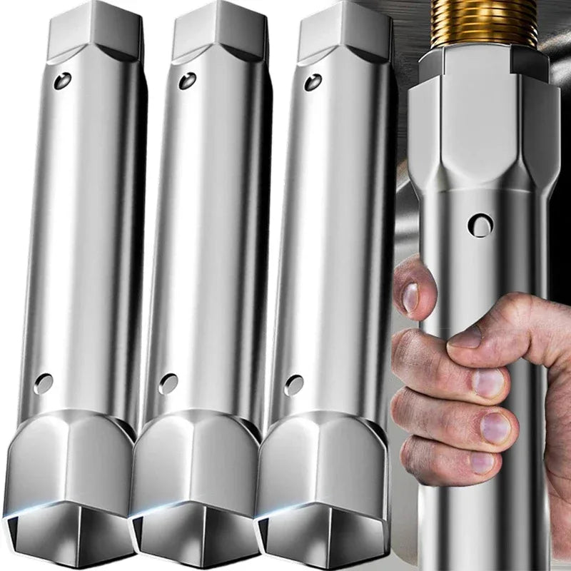 23-27mm 34-40mm Pipe Spanner Socket Wrench Double Ended Sink Faucet Drain Wrenches Spark-Plug Plumbing Car Repair Hand Tools