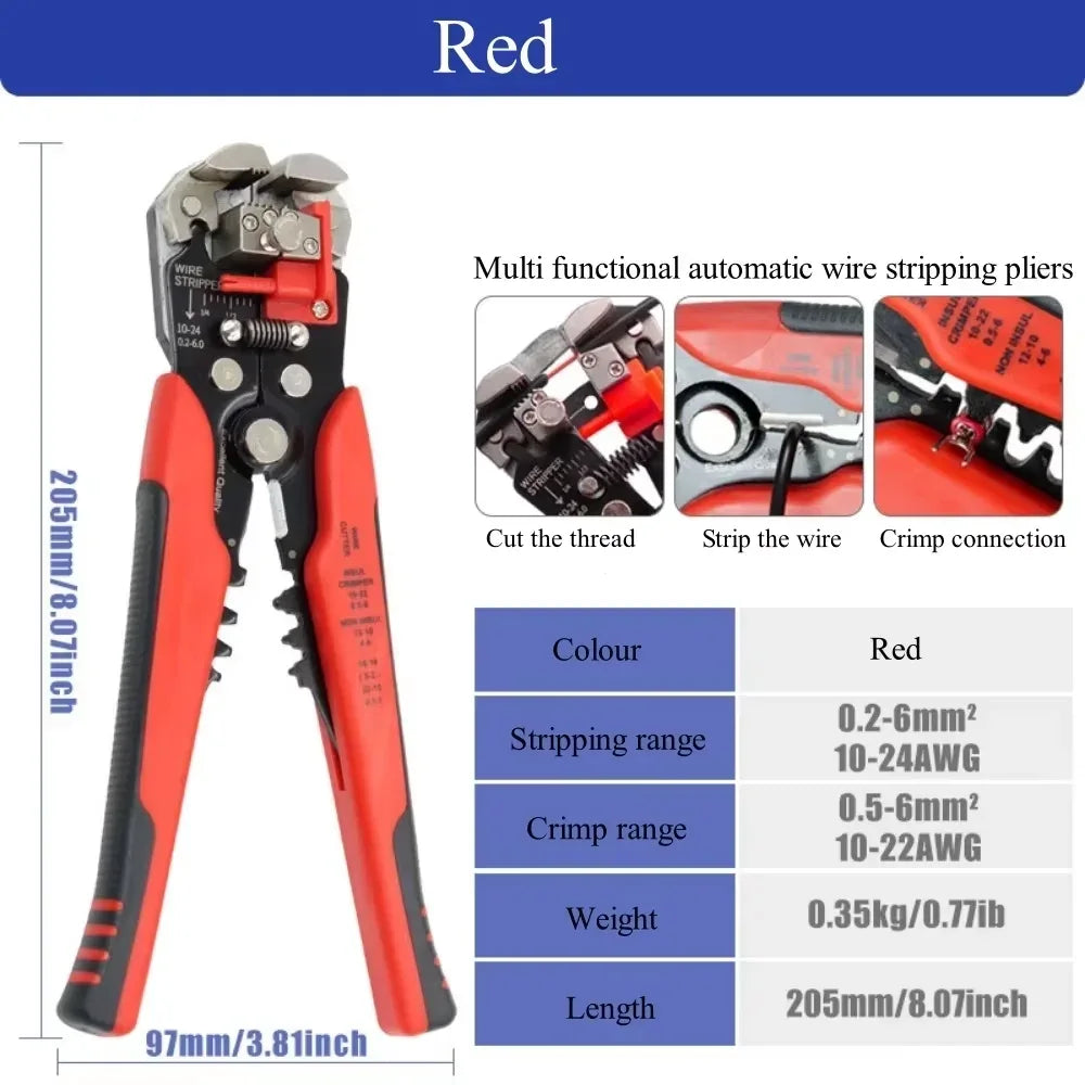 Automatic 5 In1 Wire Stripper Tools Multitool Decrustation Pliers Stripping Cutter Crimping Cable Wire Electrician Repair Tools