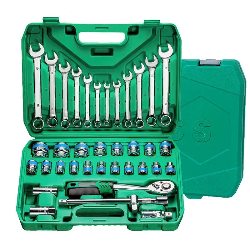37 Piece Socket Wrench Ratchet Set Mechanical Tool Set Drill Bit Socket Suitable for Automotive Repair and Home Use