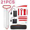 21/18PCS Car Door Tool Kit Inflatable Air Pump Auto Window Door Open Fixing Gripper Tools Long Reach Kits with Carrying Bag