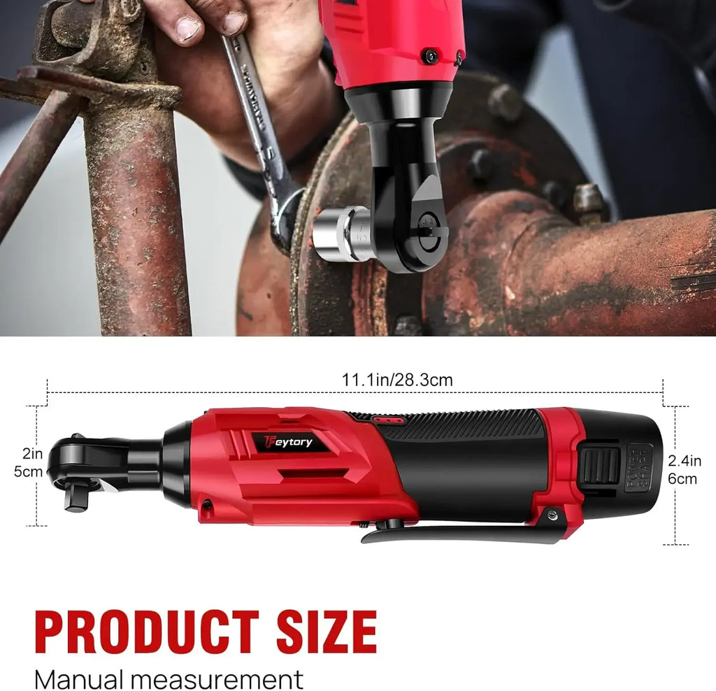 3/8" Extended Cordless Ratchet Wrench 12V Electric Ratchet Wrench,12V Power Ratchet Tool  for Table, Bike, DIY