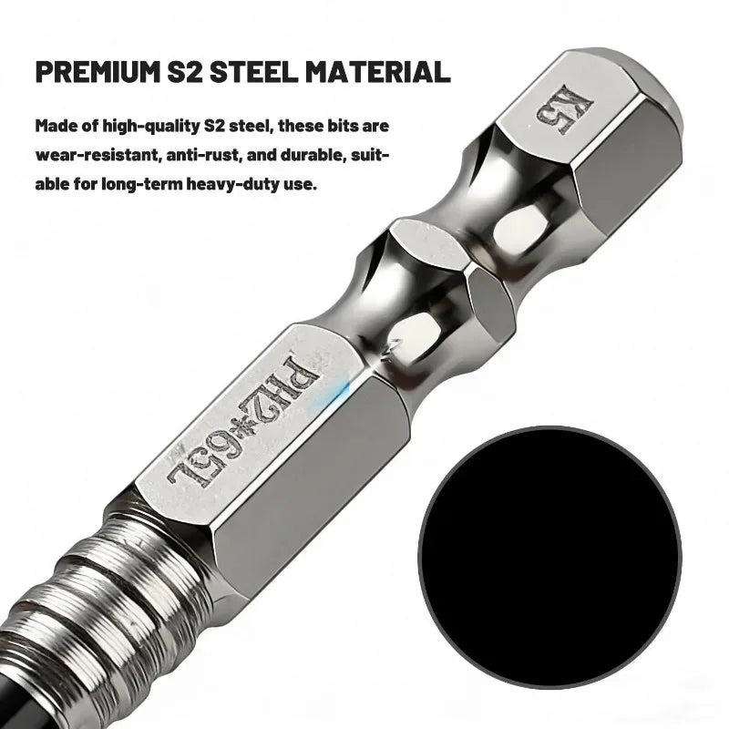 25/50/65/70/90/150mm K5 Magnetic Screwdriver Drill Bit Phillip Head Impact Driver Electric Screwdriver Non-slip Resistant Drills