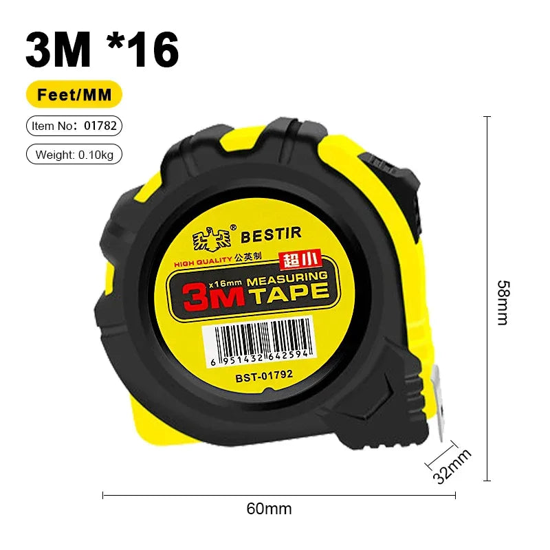 BESTIR Measuring Tape Measure 3M 5M 7.5M Metric Tape Ruler Centimeter 10Ft 16Ft 25Ft Measuring Tool Ruler Metric And Feet