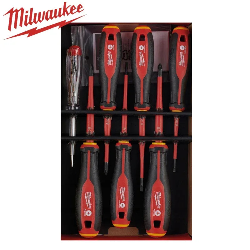 MILWAUKEE 7 Pieces VDE Screwdriver Set Tri-Lobe VDE Phillips Screwdrivers Milwaukee Hand Tools