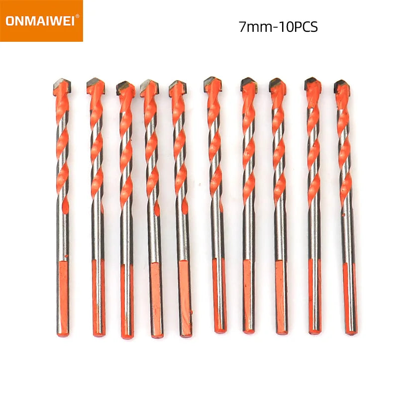 3-12mm Threaded Triangle Tungsten Steel Wall Tile Concrete Drilling Bit Household Marble Overlord Diamond Hand Electric Drill