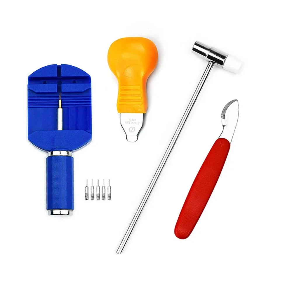 147 Parts Watch Repair Tool Kit for Disassembly Installation Maintenance Adjusting Straps Replacing Batteries
