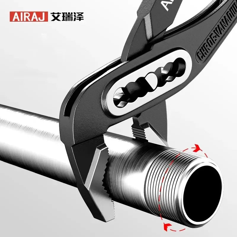 AIRAJ 8/10/12 Inch Multifunctional Adhesive Pump Pliers, Quick Release Water Pipe Pliers, Industrial Grade Electrician Tool