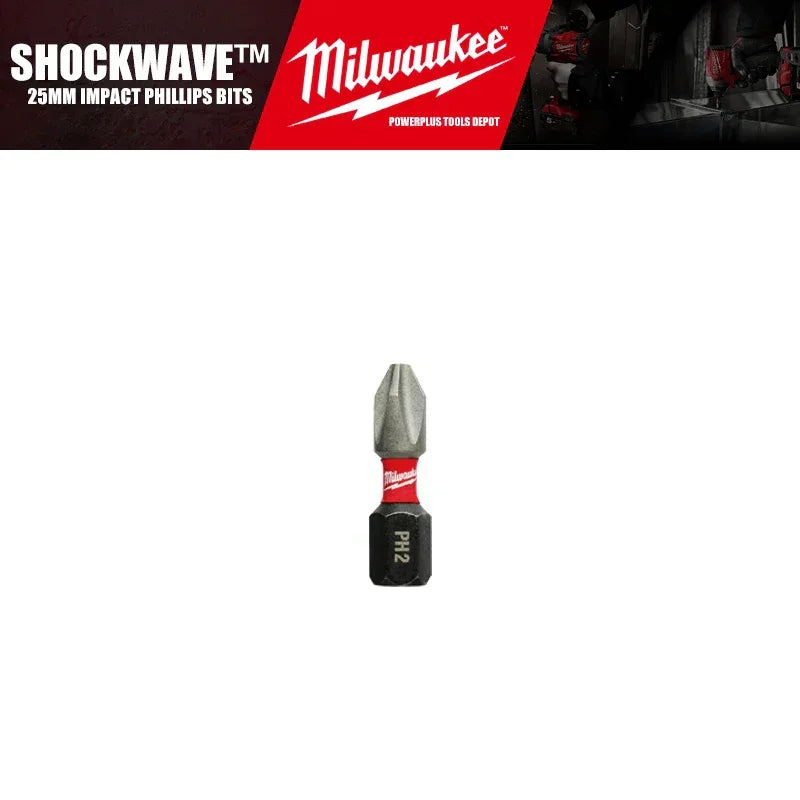 Milwaukee SHOCKWAVE™ Impact Phillips Bits – Durable Driver Bit Set
