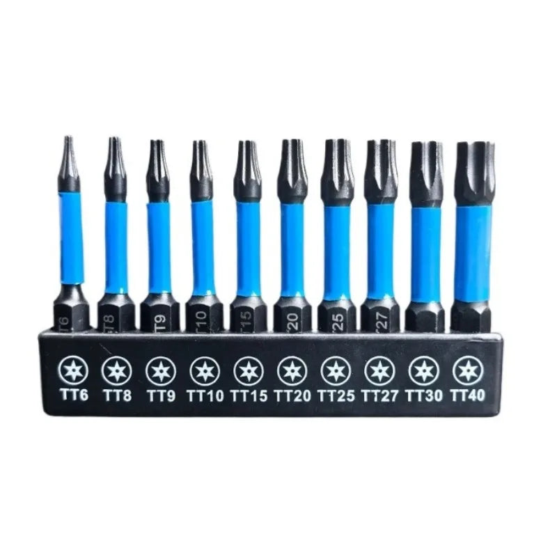 21/10PCS Star Impact Drill Bit Set S2 Steel Hex Head Shank Magnetic Screwdriver Driver Bits Holder Wrench Electric Drill Tools