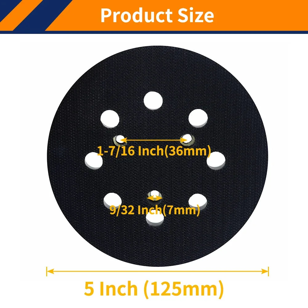 5-Inch 8-Hole Hook & Loop Sanding Pads – Replacement for DEWALT DW420/DW421/DW423/DW426 Orbital Sander