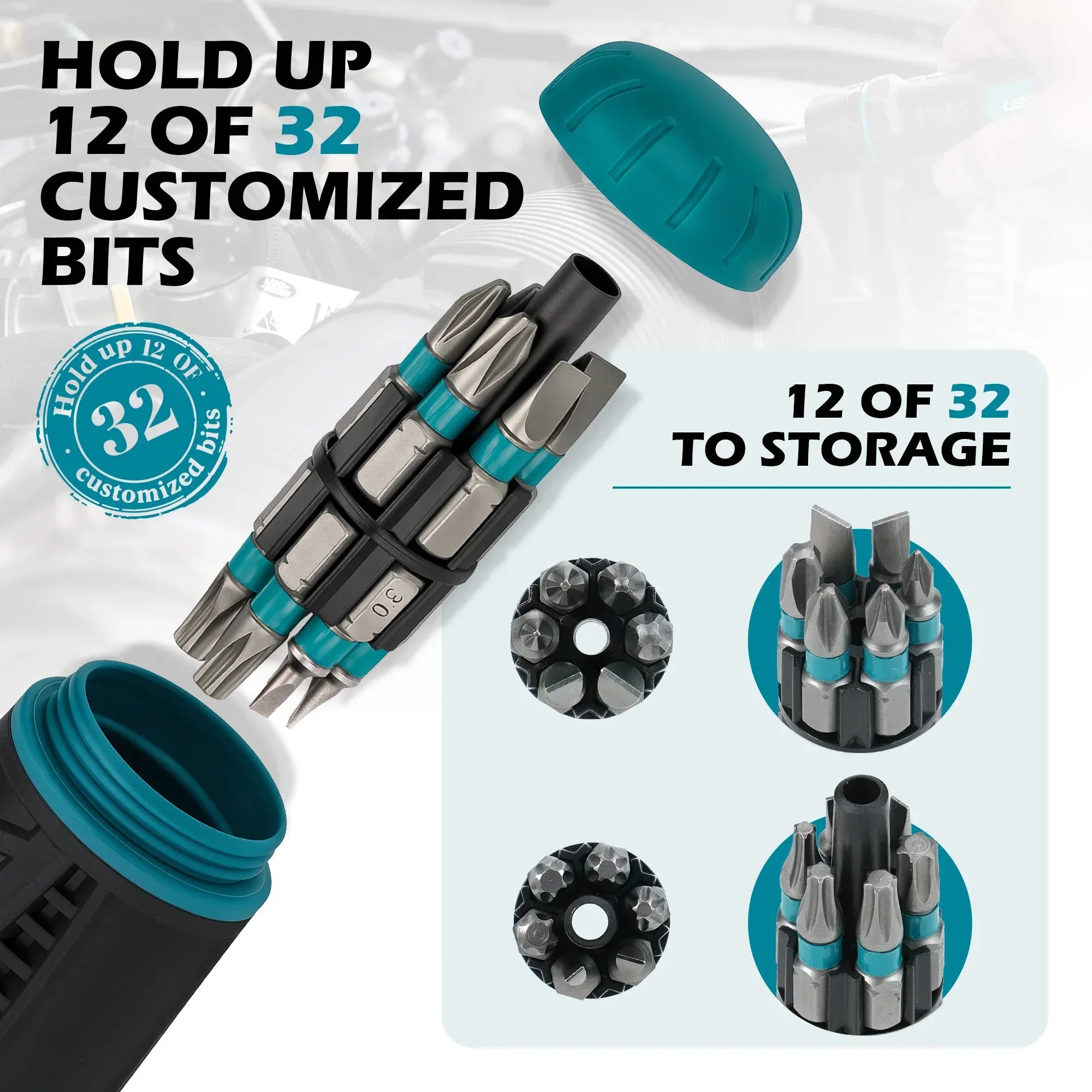 LIBRATON 33-in-1 Ratchet Screwdriver Set – Magnetic 1/4" Multi-Bit Ratcheting Screwdriver for Auto & DIY