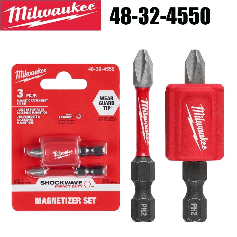 Milwaukee 48-32-4550 SHOCKWAVE Impact Duty Magnetic Attachment & PH2 Bit Set – 3PC