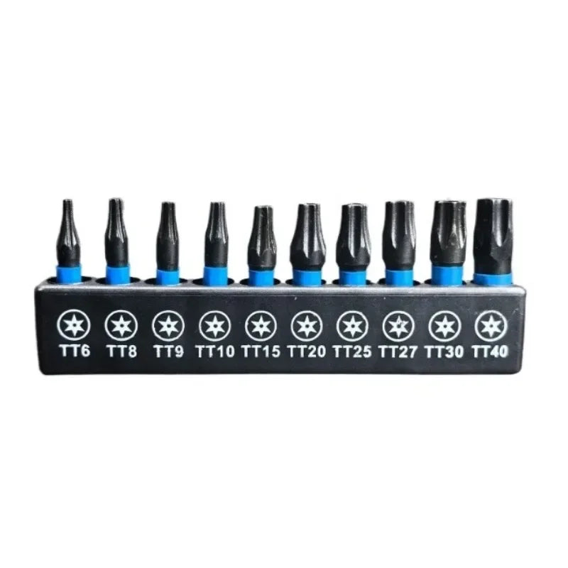 21/10PCS Star Impact Drill Bit Set S2 Steel Hex Head Shank Magnetic Screwdriver Driver Bits Holder Wrench Electric Drill Tools
